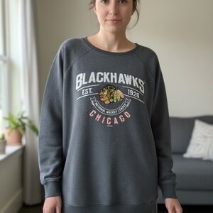 Chicago Blackhawks women's M sweatshirt vintage by Retro Brand grey 60% cotton